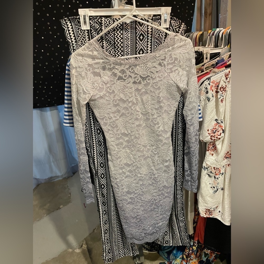 Short Formal Shimmer/Glitter Bodycon Dress *make offers* - Picture 2 of 4